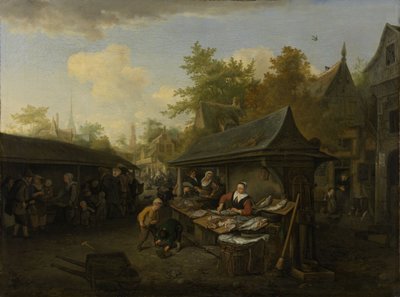 Fish Market by Cornelis Dusart